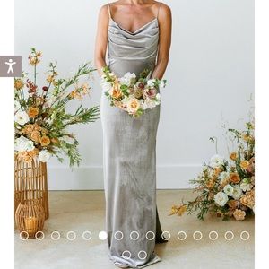 Revelry Skye Velvet bridesmaid dress in Sage